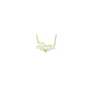 【並行輸入品】GLAVEHO 14K Solid Gold Personalized Name Necklace 14K Real Goldの画像