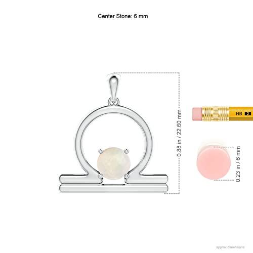 【並行輸入品】ANGARA 天然オパール てんびん座 星座 ペンダントネックレス レディース ガールズ スターリングシルバー/ゴールド (宝石サ_7