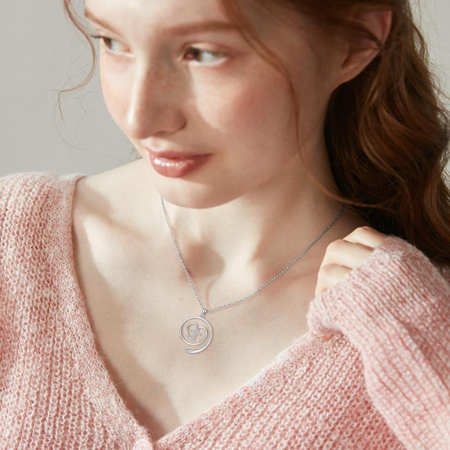 【並行輸入品】リングホルダーネックレス 925スターリングシルバー ウェディング 婚約リング キーパーネックレス 女性用 誕生日ギフト 妻への贈