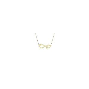 【並行輸入品】GLAVEHO 14K Real Gold Personalized Infinity Pendant Necklace witの画像