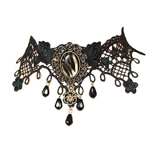 ハンドメイド　ネックレス　ロリータブランド　美品 並行輸入品】ブラックレースネックレス ゴシックロリータヴィンテージ
