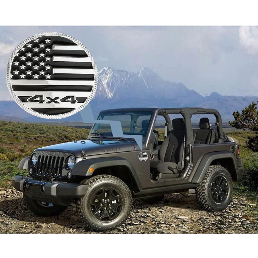 【並行輸入品】CONGCONG ジープ エンブレム バッジ イーグル エッチング エンブレム 4×4 メタル 自動車 バッジ ジープ ラングラーの画像