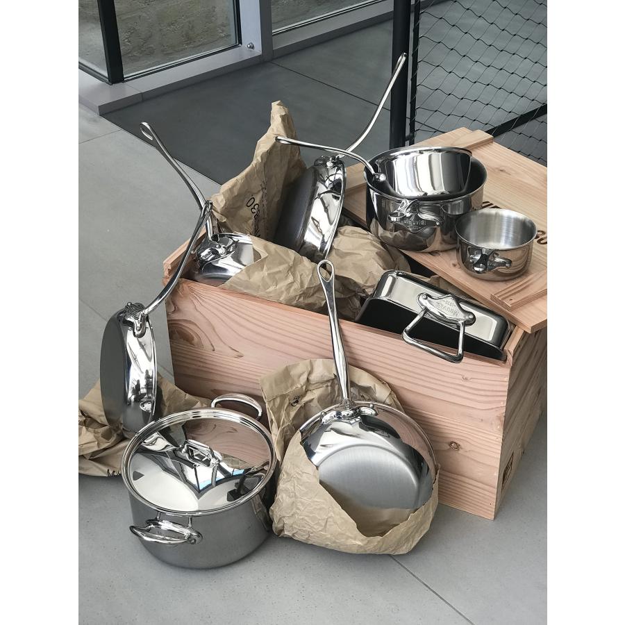 並行輸入品】Mauviel M'Cook 5層光沢ステンレススチール フライパン2点
