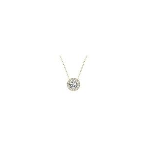 【並行輸入品】E EMERMAKING モアッサナイトペンダントネックレス 1カラット 4カラット 18K ホワイトゴールドメッキ シルバー D_2