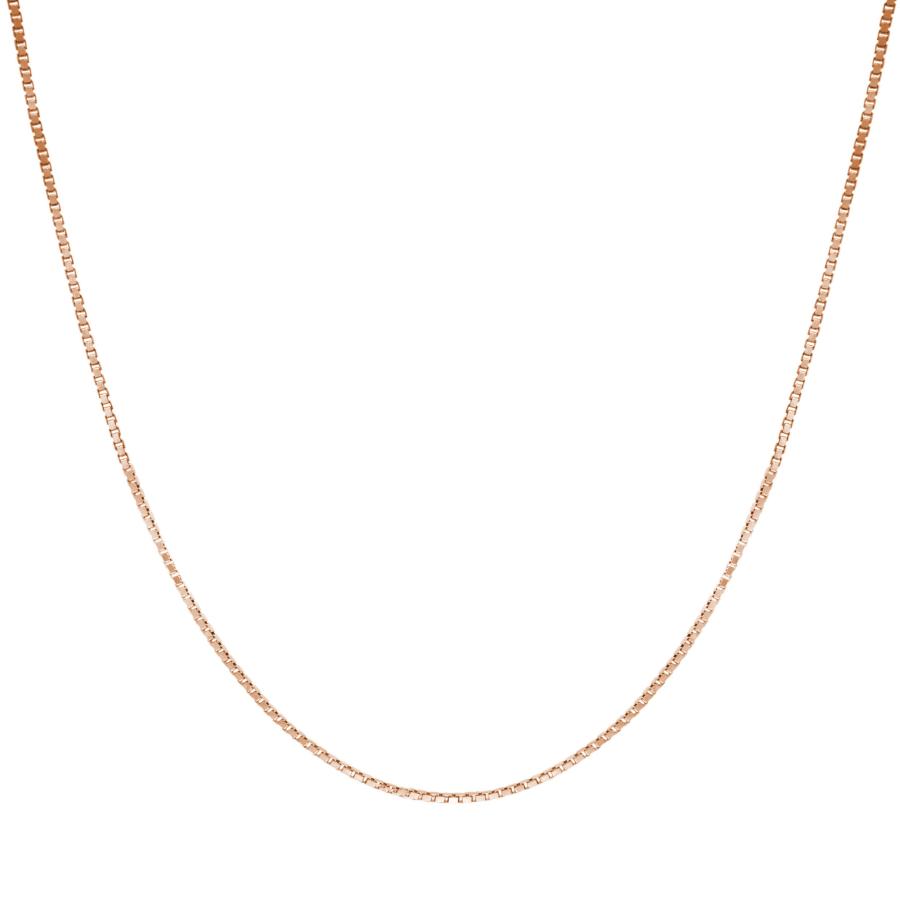 【並行輸入品】14Kゴールドメッキ スターリングシルバーチェーンネックレス 女性用ボックス 0.8mm 責任ある調達 非移行クラスプデザイン_3