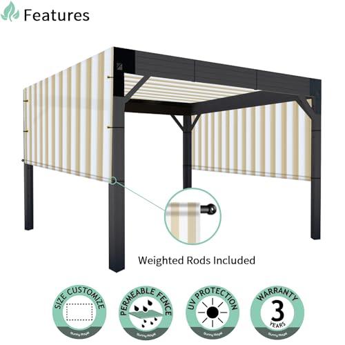 【並行輸入品】SunnyRoyal Pergola Shade Cover 16' x 10' Replacement Canopy Shadの画像
