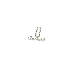 【並行輸入品】DOBLING Iced Out Heart Clasp Personalized Name Necklace with Cub_1