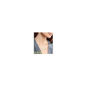 【並行輸入品】GLAVEHO 18K 14K Gold Name Bar Pendant Necklace, 18K 14K Solid Goの画像
