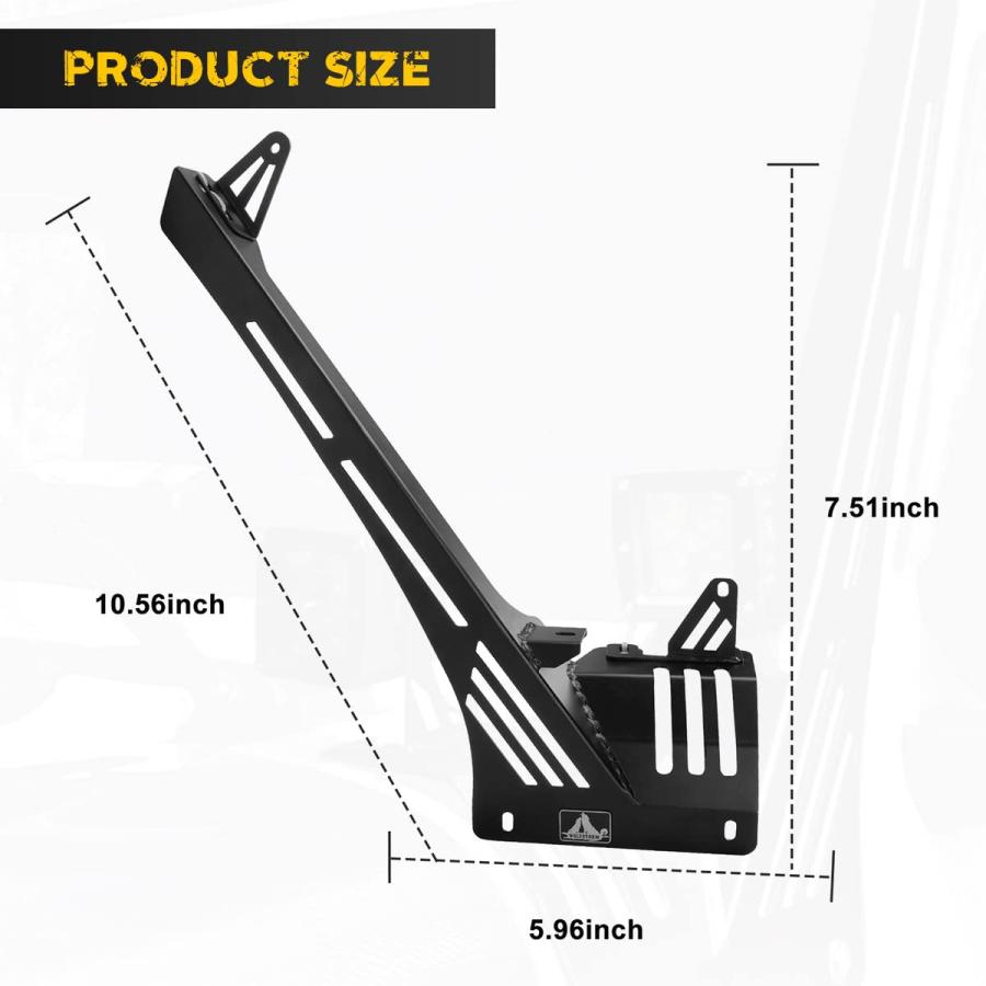 【並行輸入品】A Pillar LED Lights Bar Mounting Brackets for Jeep 2018 2023 Wraの画像