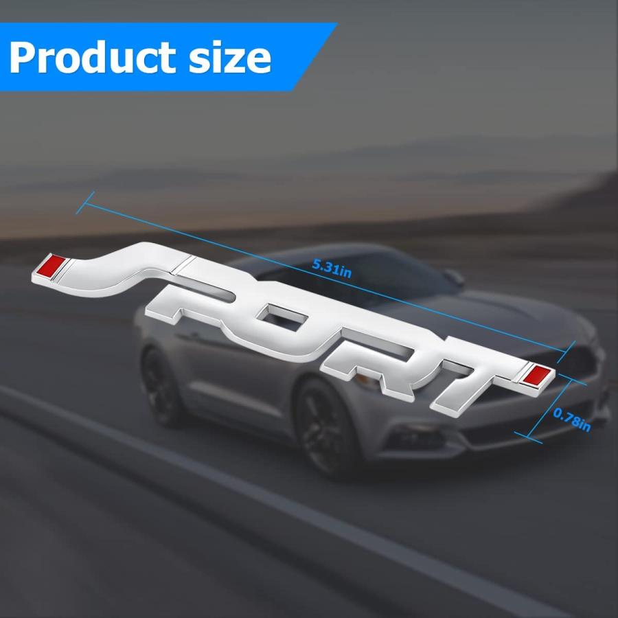 【並行輸入品】2PCS 3D Metal Car Sport Sticker, Car Side Fender Rear Trunk Embl
