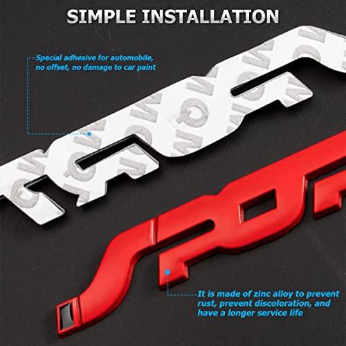 【並行輸入品】2PCS 3D Metal Car Sport Sticker, Car Side Fender Rear Trunk Embl