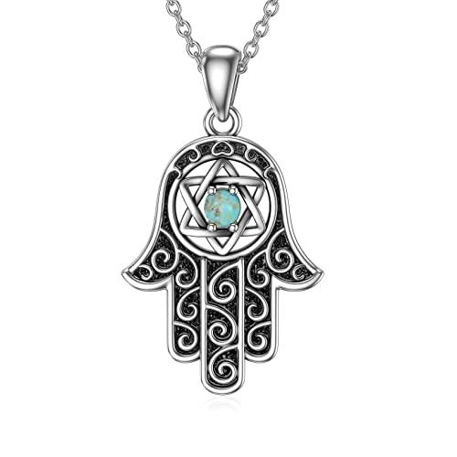 並行輸入品】BETHZA ハムサハンドネックレス 天然ターコイズ