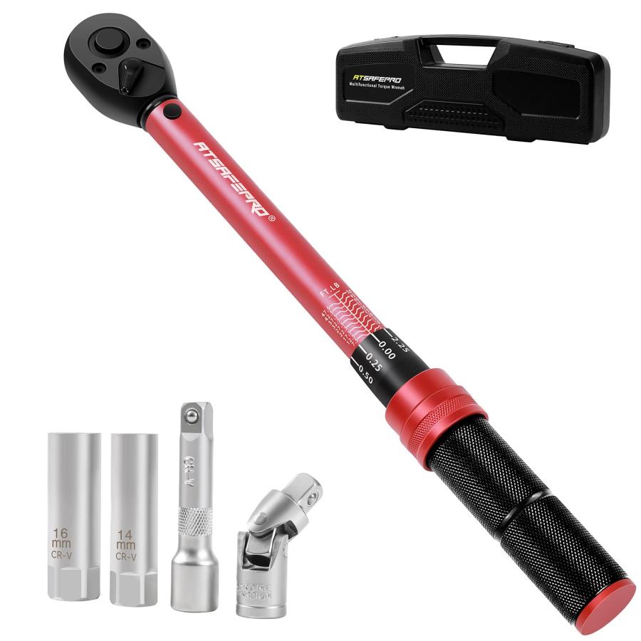 【並行輸入品】3/8インチドライブクリックトルクleutel、ATsafepro双方向72歯トルクレンチ（5 50 ft.lb）、トルクレンチ ...