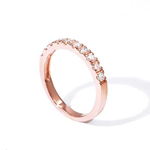 【並行輸入品】TIANYU GEMS モアッサナイト 婚約指輪 レディース ハーフエタニティ 結婚指輪 S925 スターリングシルバー リングの画像