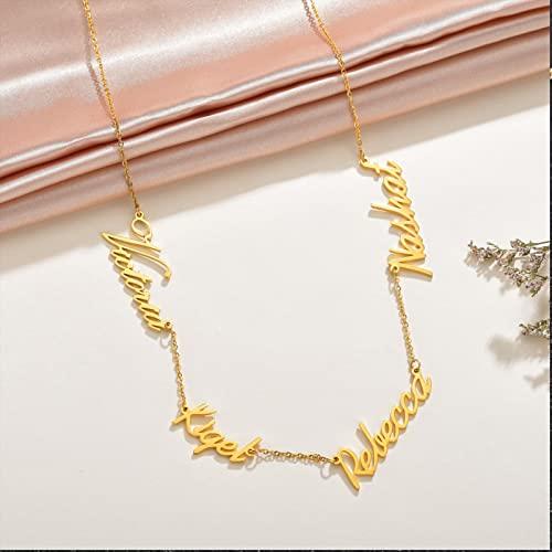 【並行輸入品】MRENITE 10k 14k 18k Real Gold/Rose Gold/White Gold Names Necklac_4