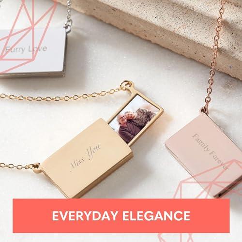 【並行輸入品】Mighty Dainty 18 Inch Custom Necklaces for Woman， Locket Necklac_3