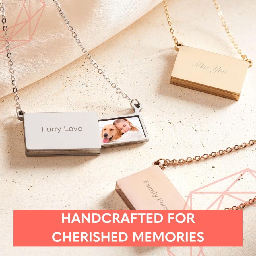 【並行輸入品】Mighty Dainty 18 Inch Custom Necklaces for Woman， Locket Necklac_5