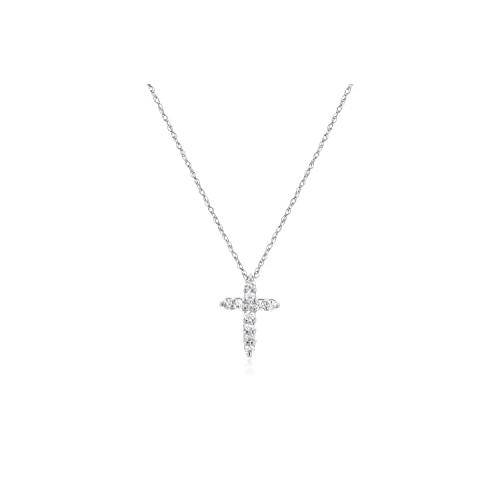 【並行輸入品】The Brothers Jewelry Co. Real Diamond Cross Necklace 14K Gold foの画像