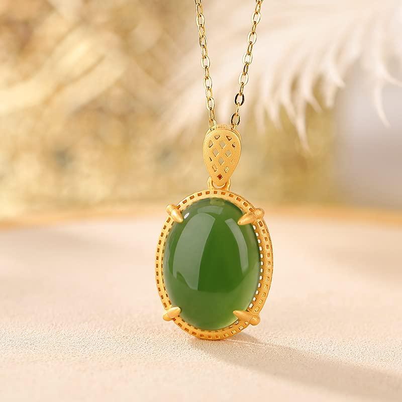 【並行輸入品】JadeAngel Vintage 925 Sterling Silver Gold Plated Necklace Simpl_5