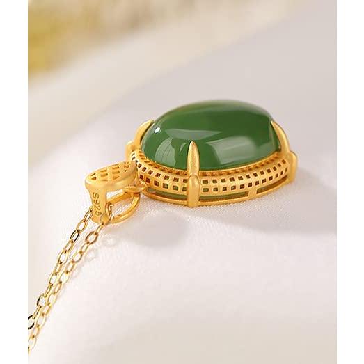 【並行輸入品】JadeAngel Vintage 925 Sterling Silver Gold Plated Necklace Simpl_9