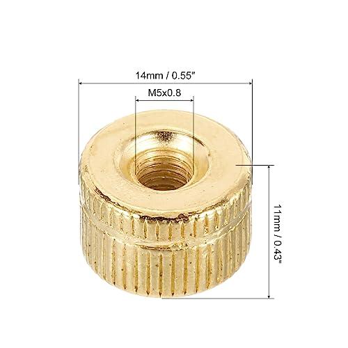M5x0.8 キャップナット 15個パック どんぐりナット スクリューノブ キャップ挿入ボルトカバー メスねじ 【メートル】 刻 並行輸入品