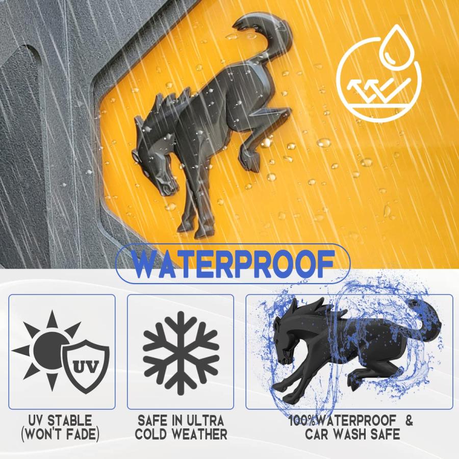 【並行輸入品】3D Horse Decals Emblems Badge Compatible for Bron c 2021 2022 202_3