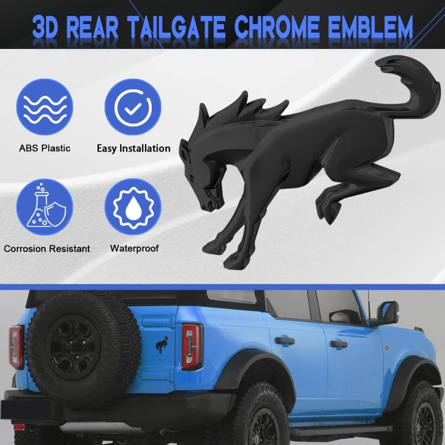 【並行輸入品】3D Horse Decals Emblems Badge Compatible for Bron c 2021 2022 202_6