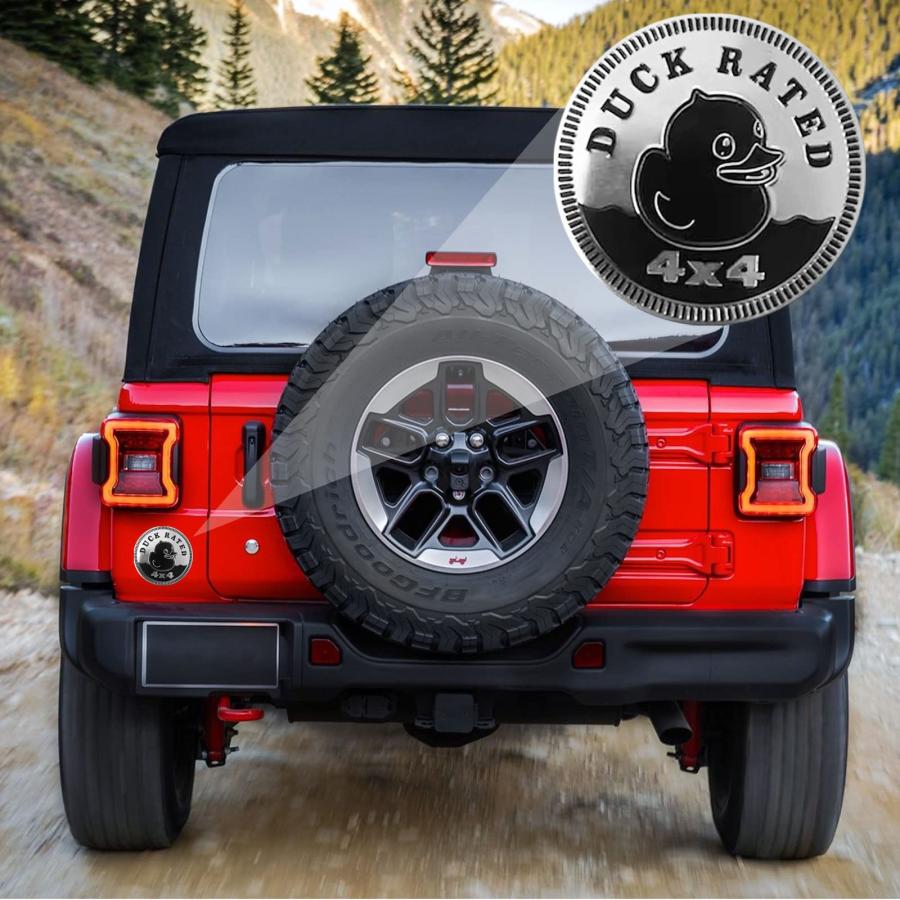 【並行輸入品】Duck Badge Rated Car Emblem, 4 x 4 Metal Automotive Badge 3D Metの画像