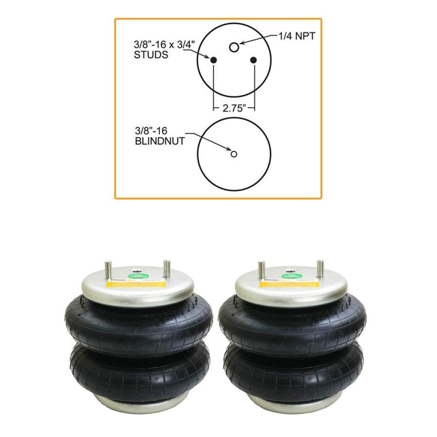 【並行輸入品】TORQUE Air Spring Bag Suspension Kit with Cradle for 2014 2023 Dの画像