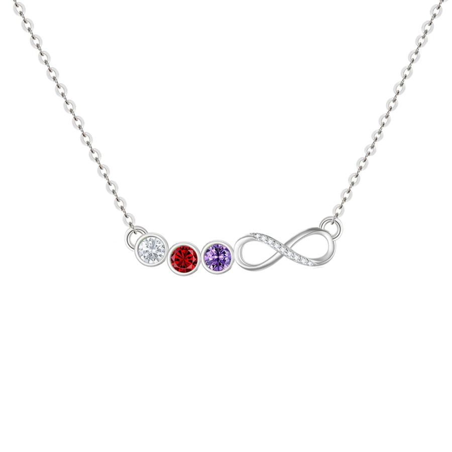 【並行輸入品】Yafeeso 10K/14K/18K Solid Gold Personalized Mom Necklace with 3の画像