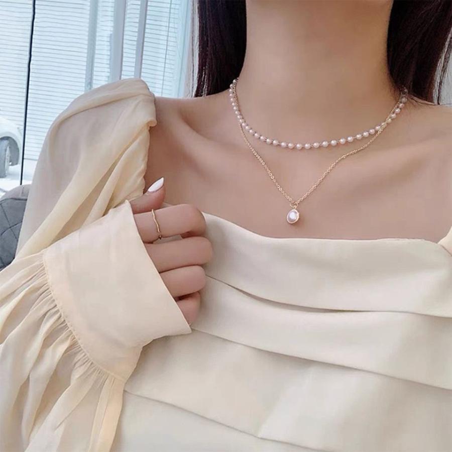 【並行輸入品】Pendant Gothic Punk Jewelry for Men Women Advanced Bowknot Pearl_3