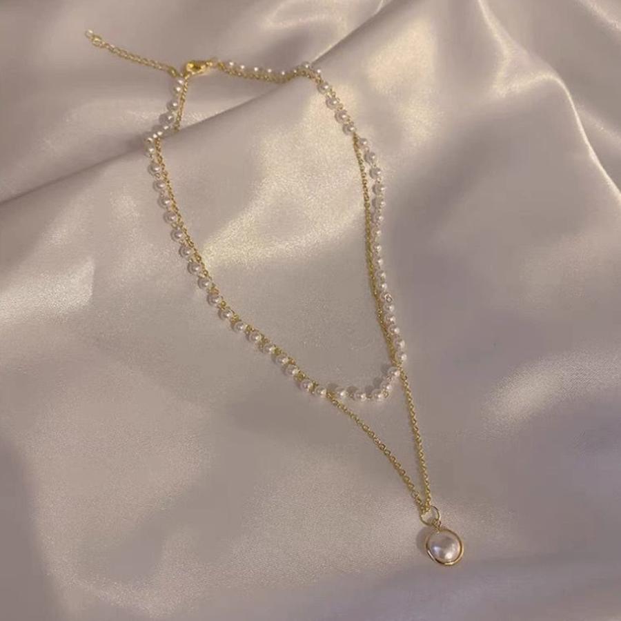 【並行輸入品】Pendant Gothic Punk Jewelry for Men Women Advanced Bowknot Pearl_9
