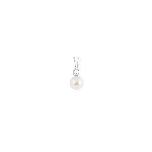 【並行輸入品】Angara 淡水養殖真珠ペンダントネックレス レディース ガールズ スターリングシルバー/14K 純金 6月の誕生石 ジュエリーの画像
