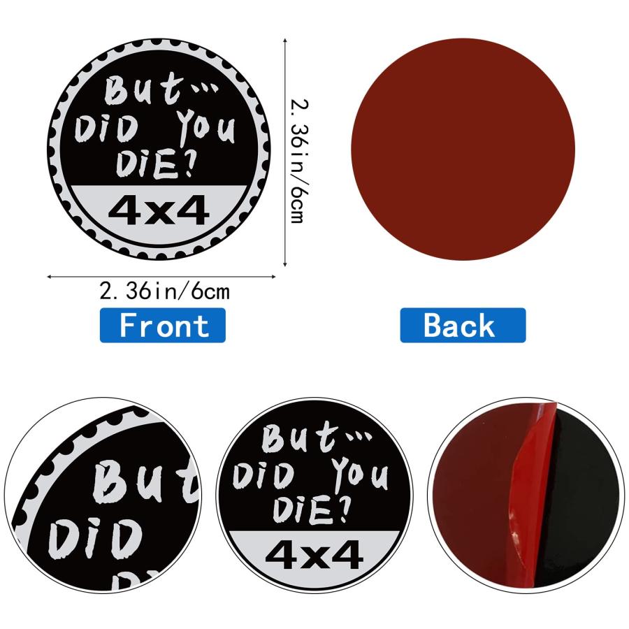 【並行輸入品】But Did You Die Badge Rated Car Emblem, 4 x 4 Metal Automotive Bの画像