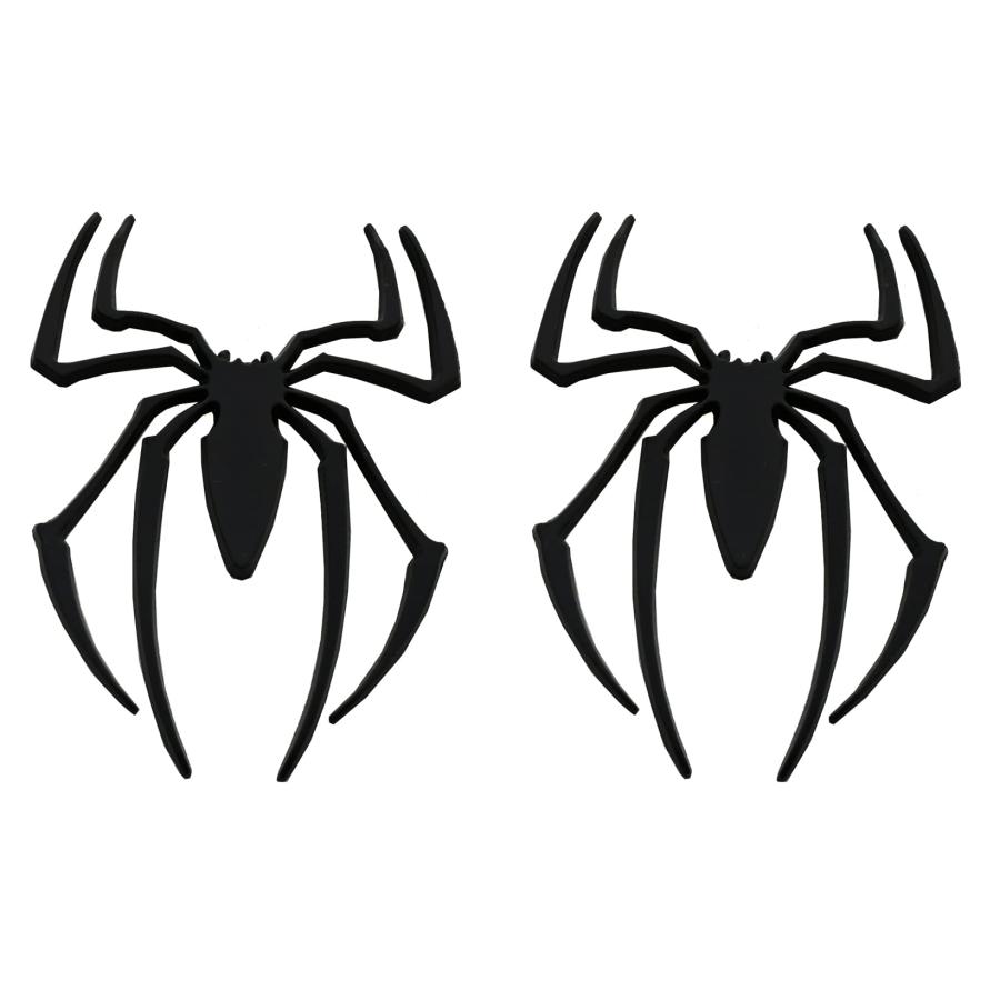 【並行輸入品】2Pcs Spider Emblems 3D Logo Metal Spider Badge Sticker Car Decalの画像