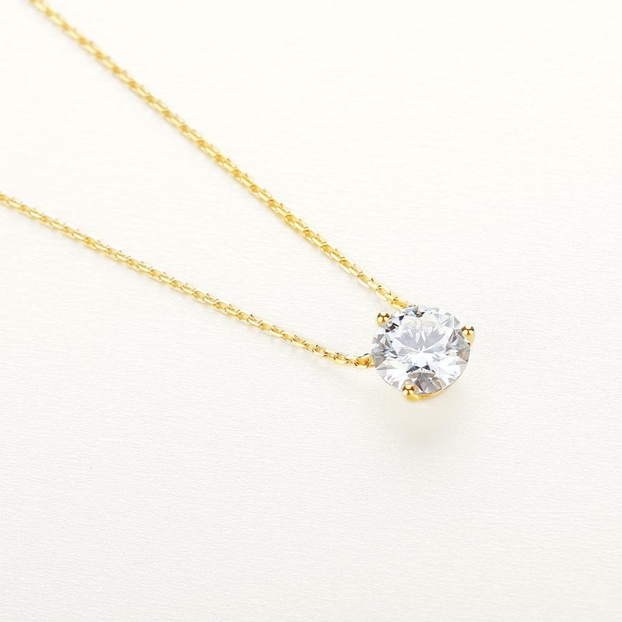 【並行輸入品】LAVISHE 14K Yellow Gold Martini Set Moissanite Necklace for Womeの画像