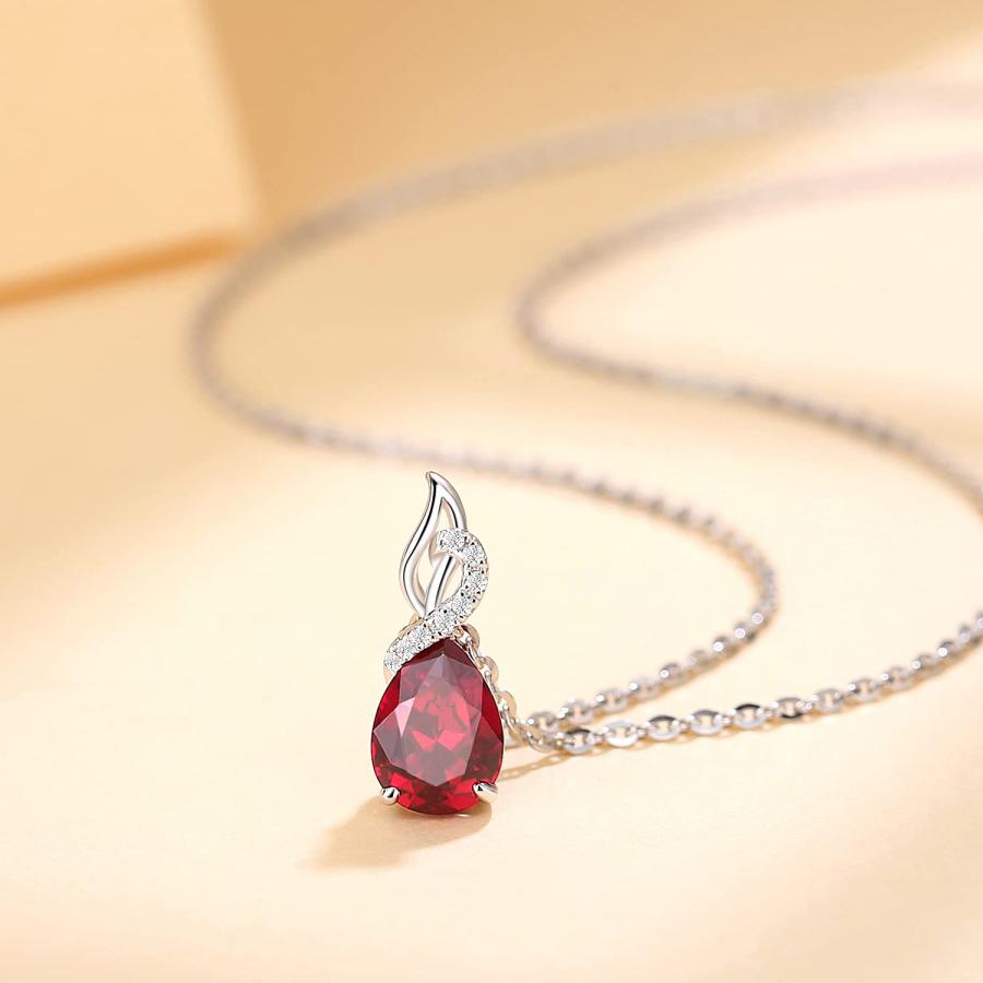 【並行輸入品】FANCIME 14K ソリッドホワイトゴールド ティアドロップペンダント ダイヤモンド誕生石ネックレス お母様/女性/女の子への_9