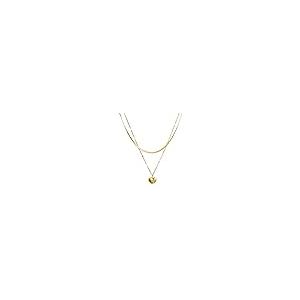 【並行輸入品】18K Gold Plated Herringbone Choker Necklaces Double Layered Snak_2