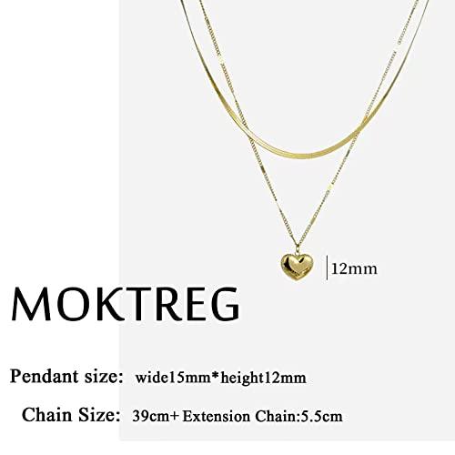 【並行輸入品】18K Gold Plated Herringbone Choker Necklaces Double Layered Snak_4