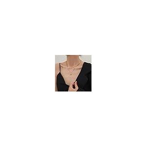 【並行輸入品】18K Gold Plated Herringbone Choker Necklaces Double Layered Snak_8