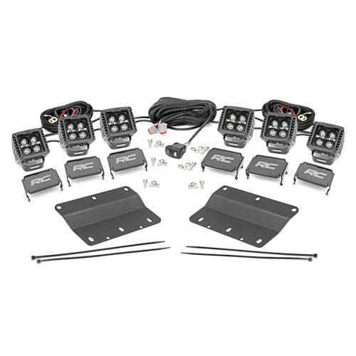 【並行輸入品】Rough Country DRL Triple LED Fog Light Kit for 2021 2023 Ford Brの画像