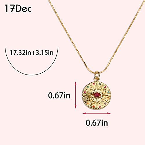 【並行輸入品】17Dec イーブルアイ ネックレス かわいい 上品 セット ジルコニア カラー イーブルアイ ハンドメイド 日常ネックレス レデ_4