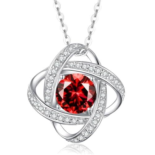 【並行輸入品】boya Birthstone Necklace Gifts for Women， Love Knot Necklaces fo_1