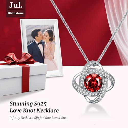 【並行輸入品】boya Birthstone Necklace Gifts for Women， Love Knot Necklaces fo_4