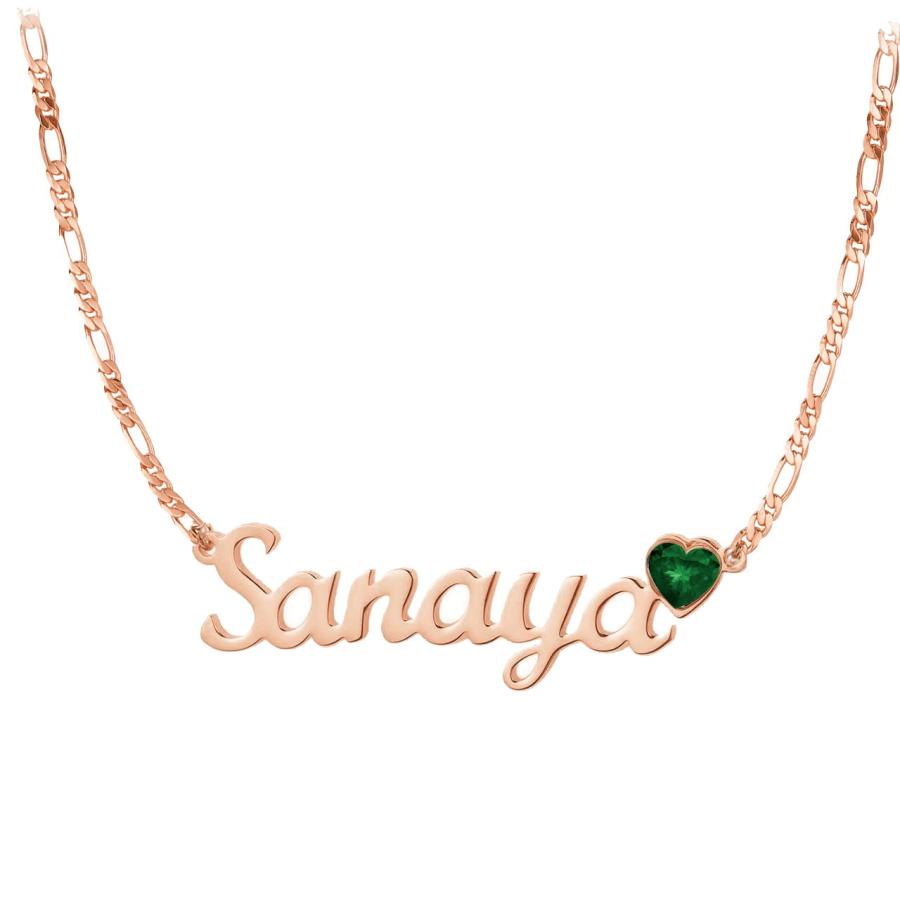 【並行輸入品】MOLICACI 10K/14K/18K Solid Gold Personalized Name Necklace withの画像