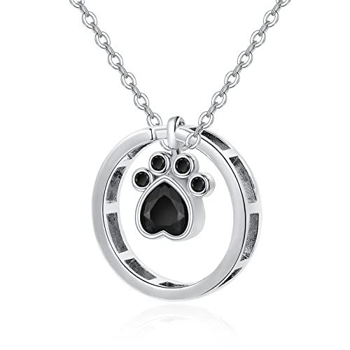 【並行輸入品】Dreamboat 子犬 犬 猫 ペット 肉球ネックレス レディース ガールズ 925スターリングシルバー ジュエリー 記念品 ラの画像
