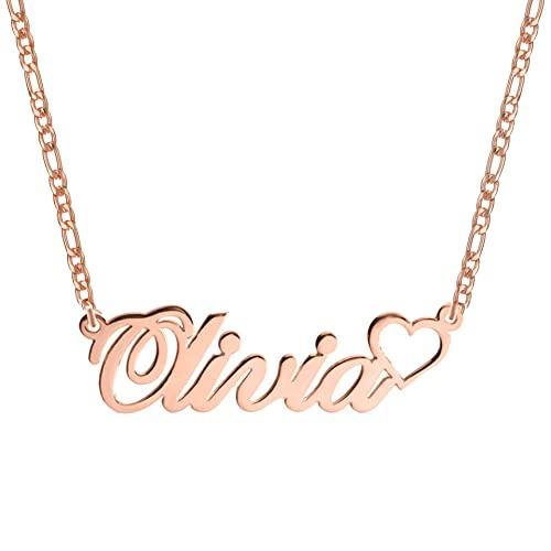 【並行輸入品】Yafeeso 10k 14k 18k Solid Gold Personalized Name Necklace Customの画像