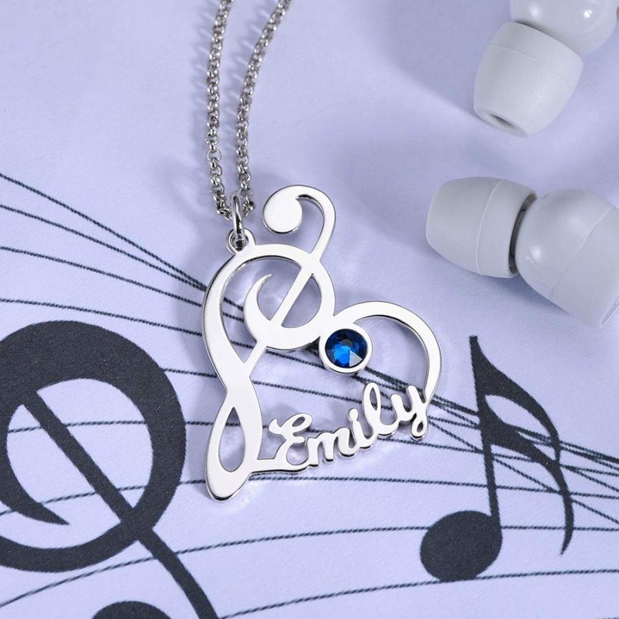 【並行輸入品】Customized Silver Musical Treble Clef Name Sterling Silver 925 N_3