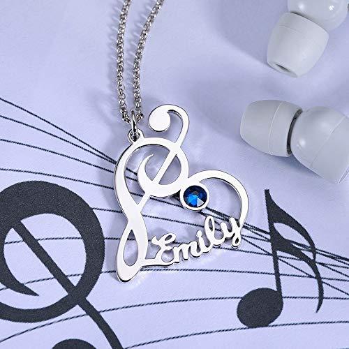 【並行輸入品】Customized Silver Musical Treble Clef Name Sterling Silver 925 N_4