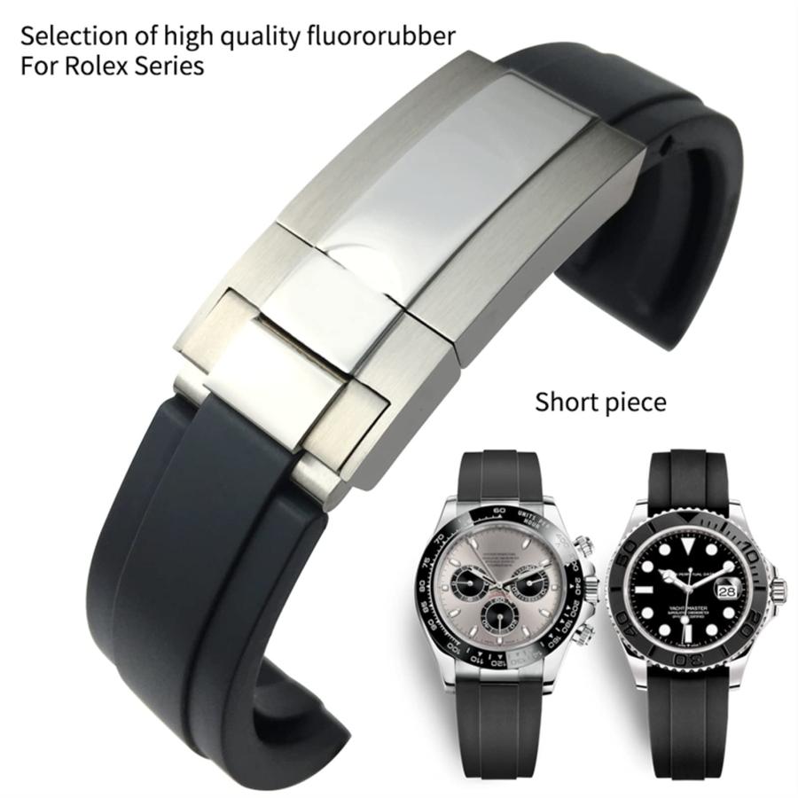 【並行輸入品】DAIKMZ 20mm Quality Fluorine Rubber Watch Strap For Role Daytonaの画像